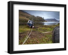 A Moody Winter Morning at Loch Long, Lochalsh, Scotland, United Kingdom, Europe-Jon Gibbs-Framed Photographic Print