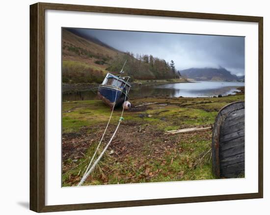 A Moody Winter Morning at Loch Long, Lochalsh, Scotland, United Kingdom, Europe-Jon Gibbs-Framed Photographic Print