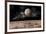 A Moon Rises over a Rocky and Barren Alien Landscape-null-Framed Art Print