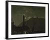 A Moonlight with a Lighthouse, Coast of Tuscany-Joseph Wright-Framed Giclee Print