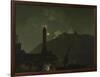 A Moonlight with a Lighthouse, Coast of Tuscany-Joseph Wright-Framed Giclee Print