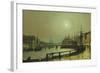 A Moonlit Harbour, 1883-John Atkinson Grimshaw-Framed Giclee Print