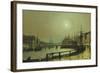 A Moonlit Harbour, 1883-John Atkinson Grimshaw-Framed Giclee Print