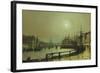 A Moonlit Harbour, 1883-John Atkinson Grimshaw-Framed Giclee Print