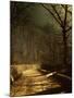 A Moonlit Lane, with Two Lovers by a Gate-John Atkinson Grimshaw-Mounted Giclee Print