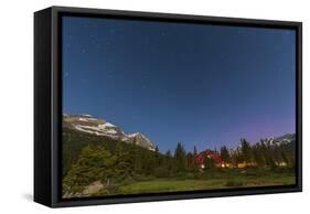 A Moonlit Nightscape Taken in Banff National Park, Alberta Canada-null-Framed Stretched Canvas