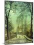 A Moonlit Road, 19th Century-John Atkinson Grimshaw-Mounted Giclee Print