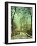 A Moonlit Road, 19th Century-John Atkinson Grimshaw-Framed Premium Giclee Print