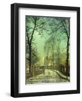 A Moonlit Road, 19th Century-John Atkinson Grimshaw-Framed Giclee Print