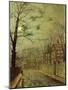 A Moonlit Road-John Atkinson Grimshaw-Mounted Giclee Print