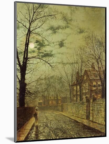 A Moonlit Road-John Atkinson Grimshaw-Mounted Premium Giclee Print