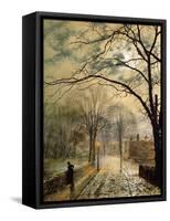 A Moonlit Stroll, Bonchurch, Isle of Wight, 1878-John Atkinson Grimshaw-Framed Stretched Canvas