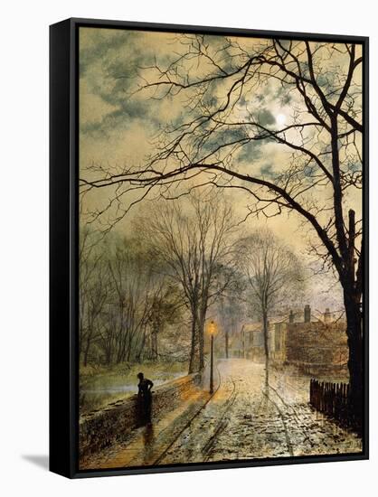 A Moonlit Stroll, Bonchurch, Isle of Wight, 1878-John Atkinson Grimshaw-Framed Stretched Canvas