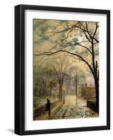 A Moonlit Stroll, Bonchurch, Isle of Wight, 1878-John Atkinson Grimshaw-Framed Premium Giclee Print