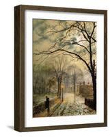 A Moonlit Stroll, Bonchurch, Isle of Wight, 1878-John Atkinson Grimshaw-Framed Giclee Print