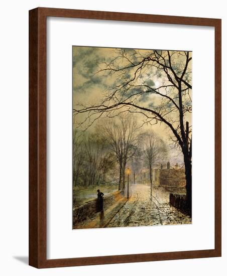 A Moonlit Stroll, Bonchurch, Isle of Wight, 1878-John Atkinson Grimshaw-Framed Giclee Print