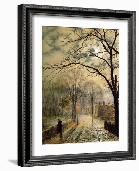 A Moonlit Stroll, Bonchurch, Isle of Wight, 1878-John Atkinson Grimshaw-Framed Giclee Print