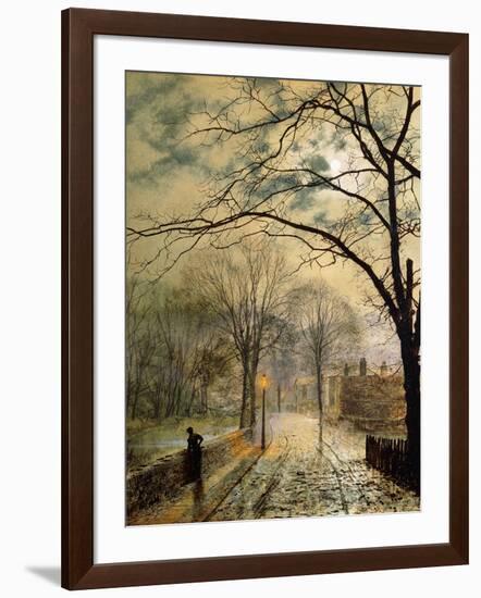 A Moonlit Stroll, Bonchurch, Isle of Wight, 1878-John Atkinson Grimshaw-Framed Giclee Print