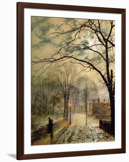 A Moonlit Stroll, Bonchurch, Isle of Wight, 1878-John Atkinson Grimshaw-Framed Giclee Print