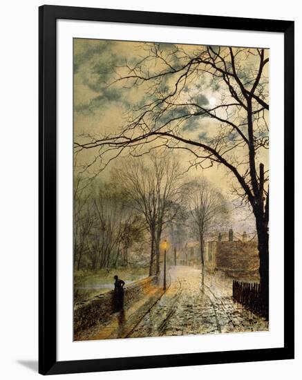 A Moonlit Stroll, Bonchurch, Isle of Wight, 1878-John Atkinson Grimshaw-Framed Giclee Print