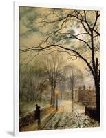 A Moonlit Stroll, Bonchurch, Isle of Wight, 1878-John Atkinson Grimshaw-Framed Giclee Print