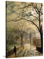 A Moonlit Stroll, Bonchurch, Isle of Wight, 1878-John Atkinson Grimshaw-Stretched Canvas