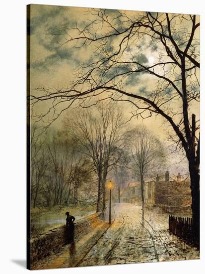 A Moonlit Stroll, Bonchurch, Isle of Wight, 1878-John Atkinson Grimshaw-Stretched Canvas