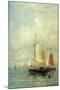 A Moored Fishing Fleet-Hendrik William Mesdag-Mounted Art Print