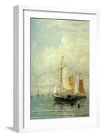 A Moored Fishing Fleet-Hendrik William Mesdag-Framed Art Print