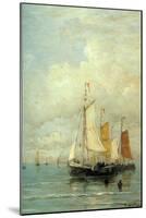A Moored Fishing Fleet-Hendrik William Mesdag-Mounted Art Print