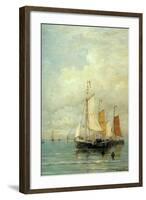 A Moored Fishing Fleet-Hendrik William Mesdag-Framed Art Print