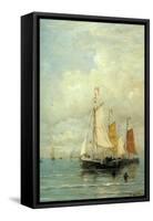 A Moored Fishing Fleet-Hendrik William Mesdag-Framed Stretched Canvas