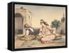 A Moorish Couple on Their Terrace, 1832-Eugene Delacroix-Framed Stretched Canvas