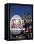 A Moravian Woman Decorating a Large Egg with Easter Designs on the Old Town Square, Prague-Richard Nebesky-Framed Stretched Canvas