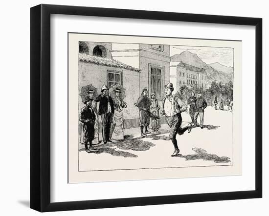 A Morning Ride in Athens-null-Framed Giclee Print