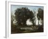 A Morning. the Dance of the Nymphs, 1850-Jean-Baptiste-Camille Corot-Framed Giclee Print