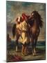 A Moroccan Saddling His Horse, 1855-Eugene Delacroix-Mounted Giclee Print