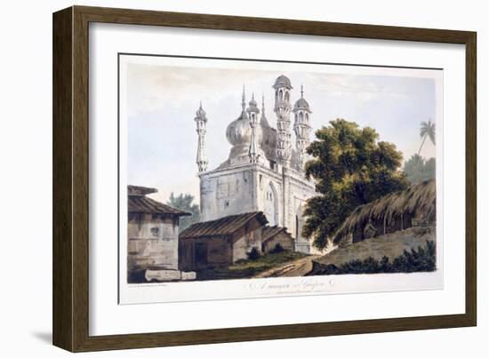 A Mosque at Gazipoor, 1787 (Aquatint) (See also 179847)-William Hodges-Framed Giclee Print