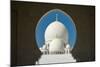 A mosque is framed by an arched passageway in Abu Dhabi, United Arab Emirates, Middle East-Logan Brown-Mounted Photographic Print