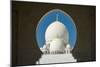 A mosque is framed by an arched passageway in Abu Dhabi, United Arab Emirates, Middle East-Logan Brown-Mounted Photographic Print