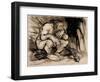 A Most Terrific Giant, Illustration from 'English Fairy Tales', Published 1918-Arthur Rackham-Framed Giclee Print