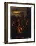 A Mother and Child by a Fishmonger on a Market, at Moonlight-Andre Vermeulen-Framed Giclee Print