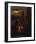 A Mother and Child by a Fishmonger on a Market, at Moonlight-Andre Vermeulen-Framed Giclee Print