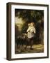 A Mother and Child with a Goat on a Path-Fritz Zuber-Buhler-Framed Giclee Print