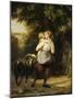 A Mother and Child with a Goat on a Path-Fritz Zuber-Buhler-Mounted Giclee Print