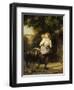 A Mother and Child with a Goat on a Path-Fritz Zuber-Buhler-Framed Giclee Print