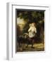 A Mother and Child with a Goat on a Path-Fritz Zuber-Buhler-Framed Giclee Print