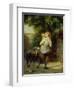 A Mother and Child with a Goat-Fritz Zuber-Buhler-Framed Giclee Print