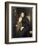 A Mother and Daughter in an Interior-Bertha Wegmann-Framed Giclee Print