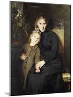 A Mother and Daughter in an Interior-Bertha Wegmann-Mounted Giclee Print